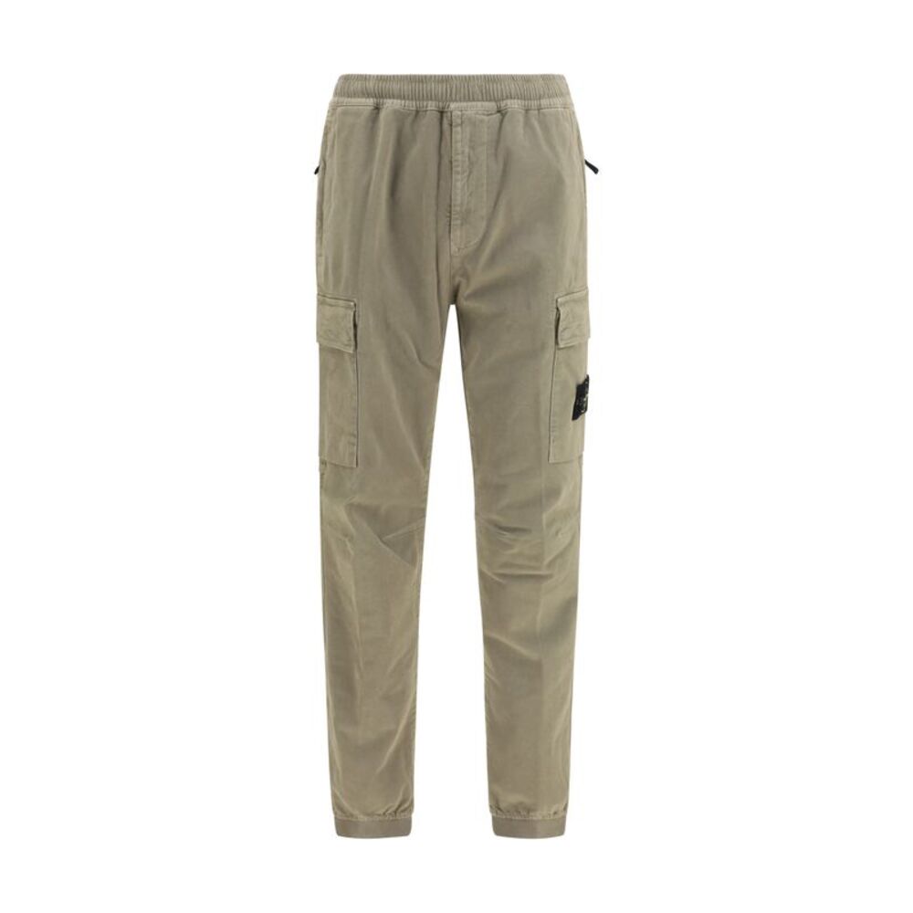 Stone Island Men Cargo Pants With Elasticated Cuffs